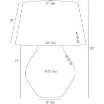 PTS14-SH028 Casablanca Lamp Product Line Drawing