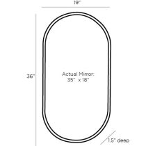 WMI12 Vaquero Small Mirror Product Line Drawing