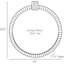 WMI25 Xandra Mirror Product Line Drawing