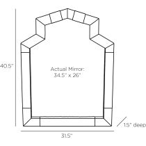 WMS02 Beeland Mirror Product Line Drawing