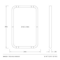 WMC01 Trevino Mirror Product Line Drawing