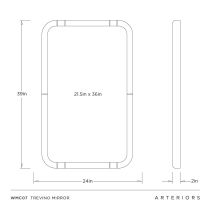 WMC07 Trevino Mirror Product Line Drawing