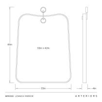 WMI100 Lennox Mirror Product Line Drawing