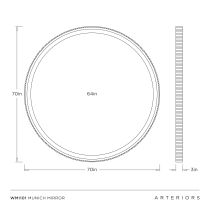 WMI101 Munich Mirror Product Line Drawing