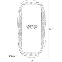 WMI73 Juni Full Length Mirror Product Line Drawing