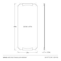 WMI83 Kris Rectangular Mirror Product Line Drawing