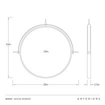 WMI91 Nixon Mirror Product Line Drawing