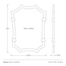 WMI94 Monty Mirror Product Line Drawing