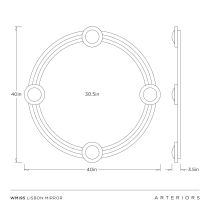 WMI95 Lisbon Mirror Product Line Drawing