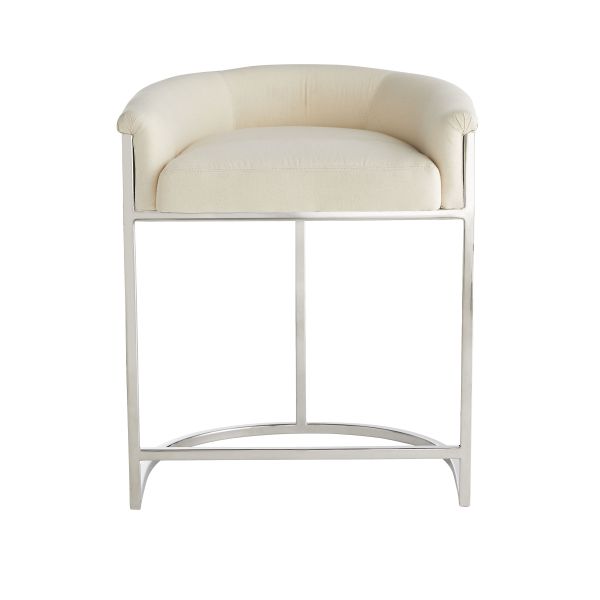 4780 Calvin Counter Stool Muslin, Polished Nickel