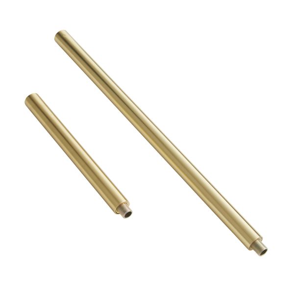 Natural Brass Ext Pipe (1) 6\" and (1) 12\"