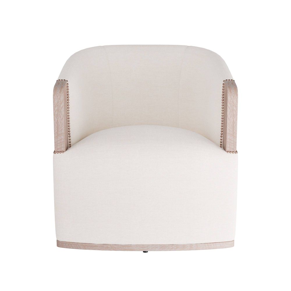 Reveal Swivel Lounge Chair Bone Linen