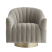 Springsteen Chair Flint Velvet Champagne Swivel
