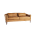 Vincent Sofa Butterscotch Leather Dark Walnut