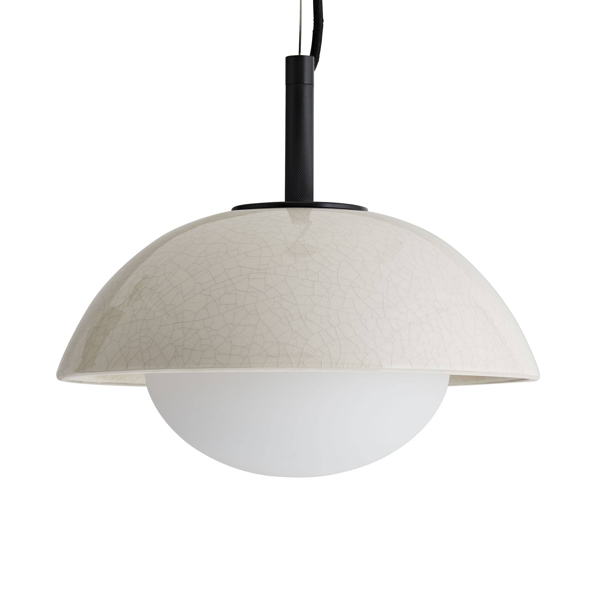 DA49002 - Glaze Pendant - Ivory Stained Crackle, Ceramic