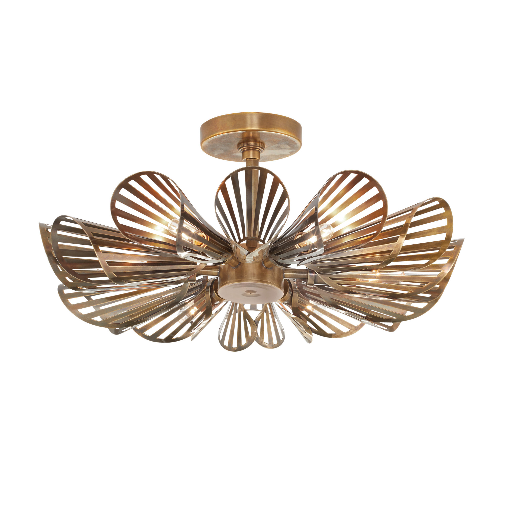 DFI06 - Francesca Flush Mount - Vintage Brass, Brass