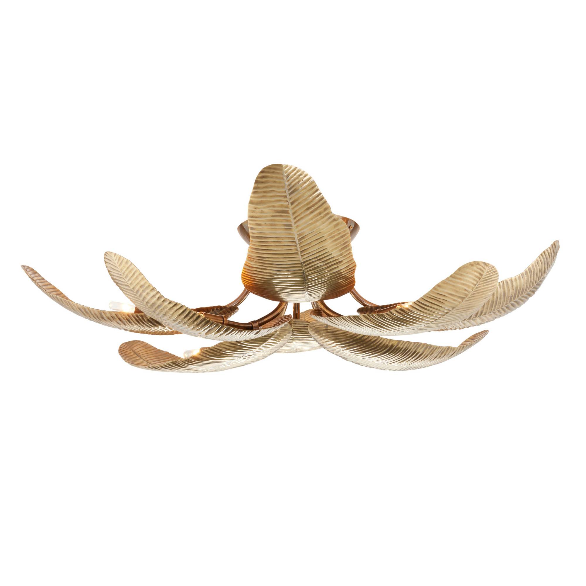 DFI07 - Farah Flush Mount - Vintage Brass, Brass