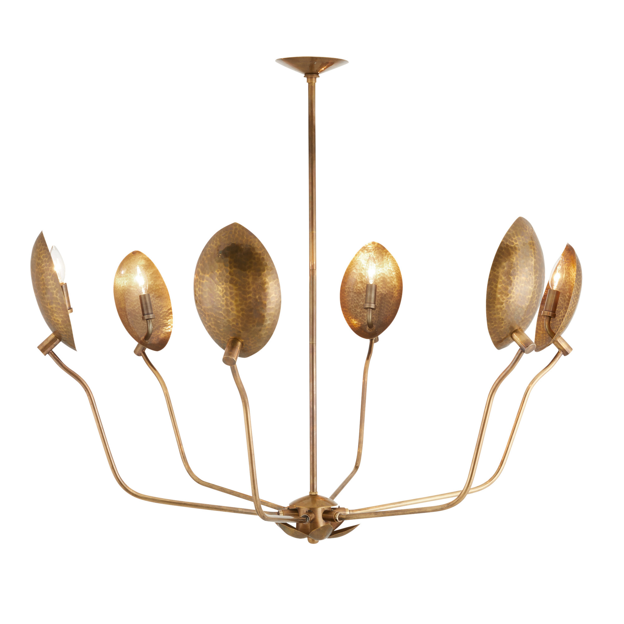 DLI04 - Flores Chandelier - Vintage Brass, Brass