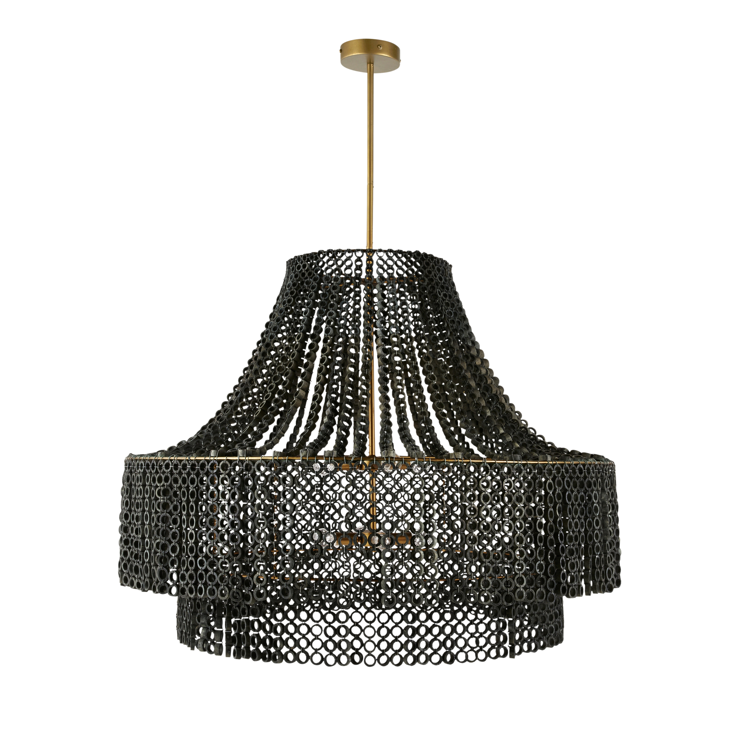 DLS11 - Hannie Large Chandelier - Gray Wash, Wood