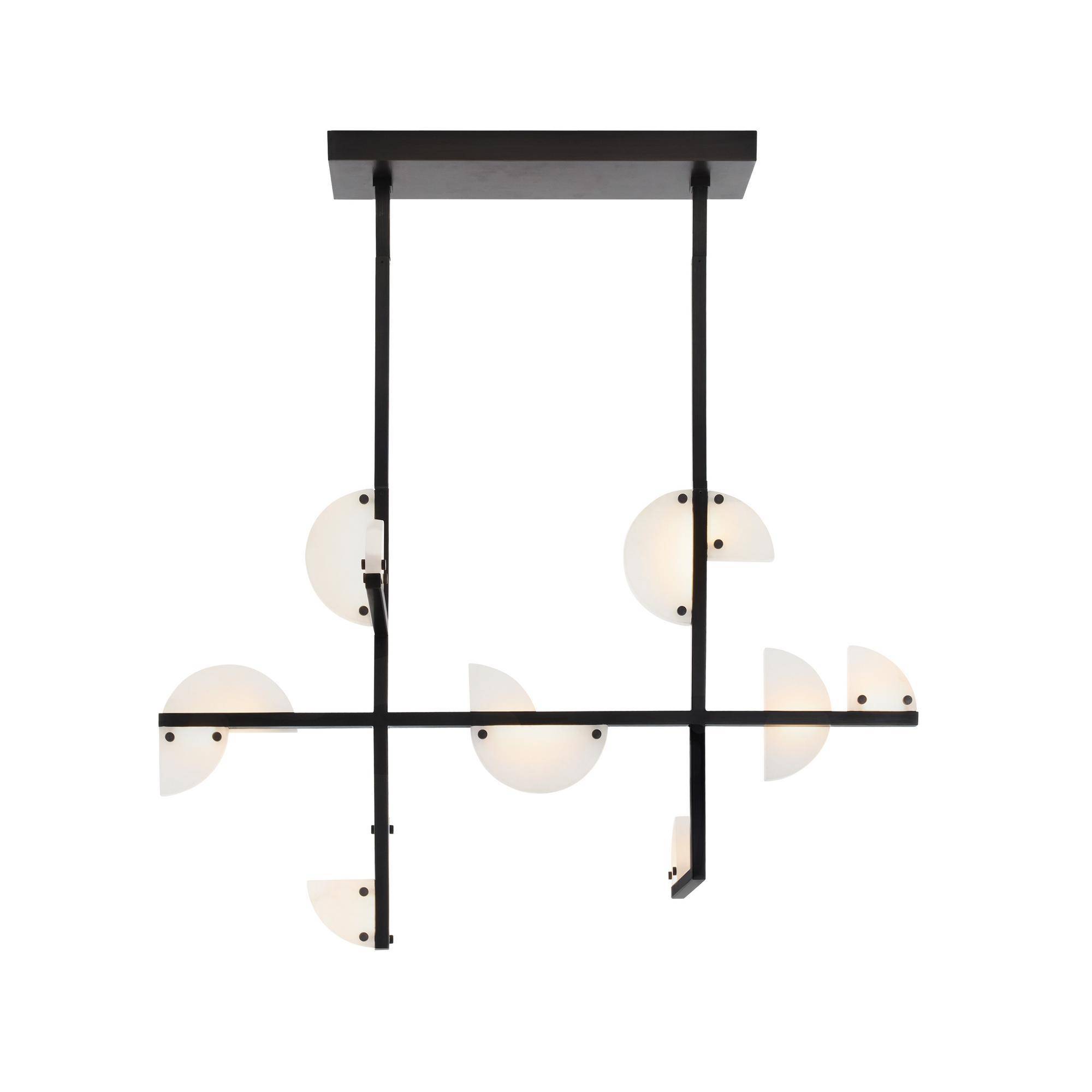 ミラクルコーディネーター［アートテン］ DLC41 - Nova Alabaster Linear Chandelier - English Bronze, Iron