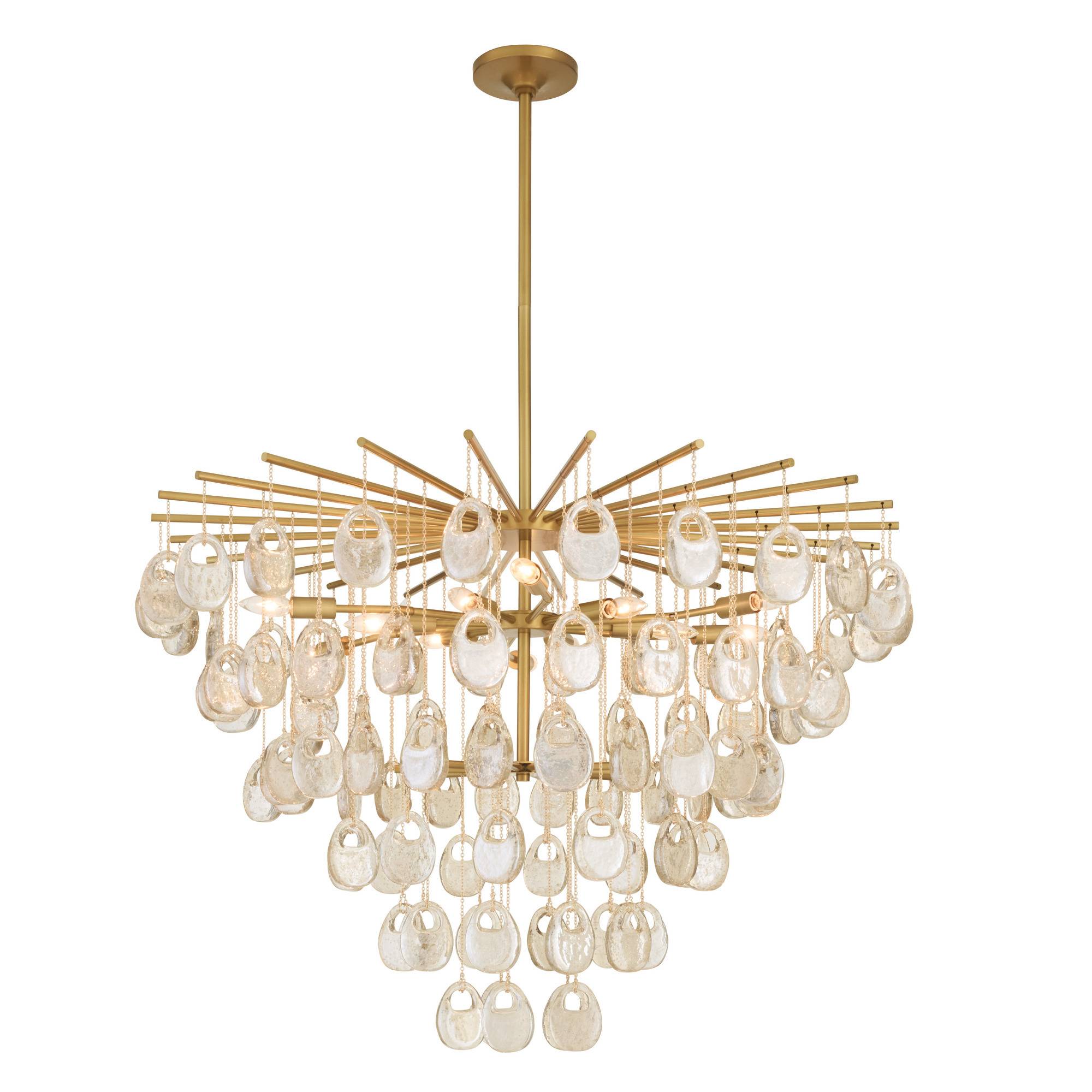 chandelierデスク Astor 32-Inch LED Chandelier in Soft Gold by George Kovacs | P5436