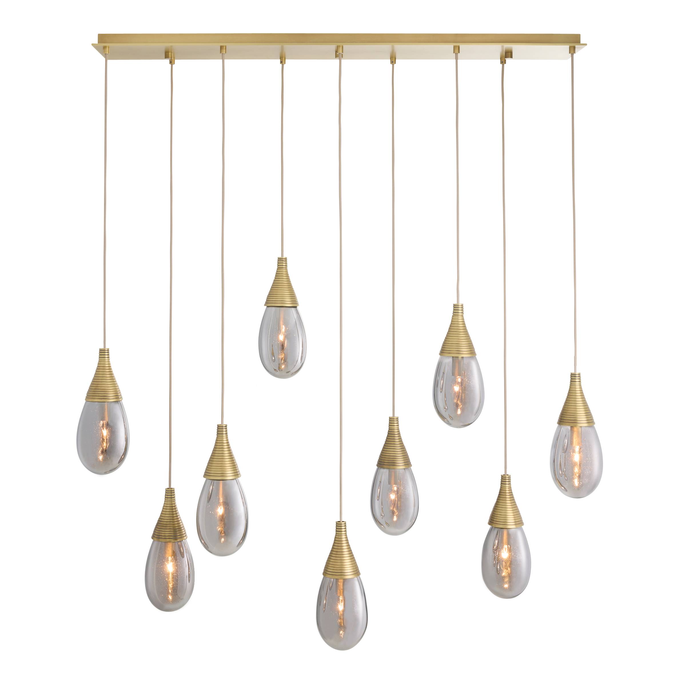 DLC56 - Giselle Linear Multi-Port Chandelier - Smoke Luster