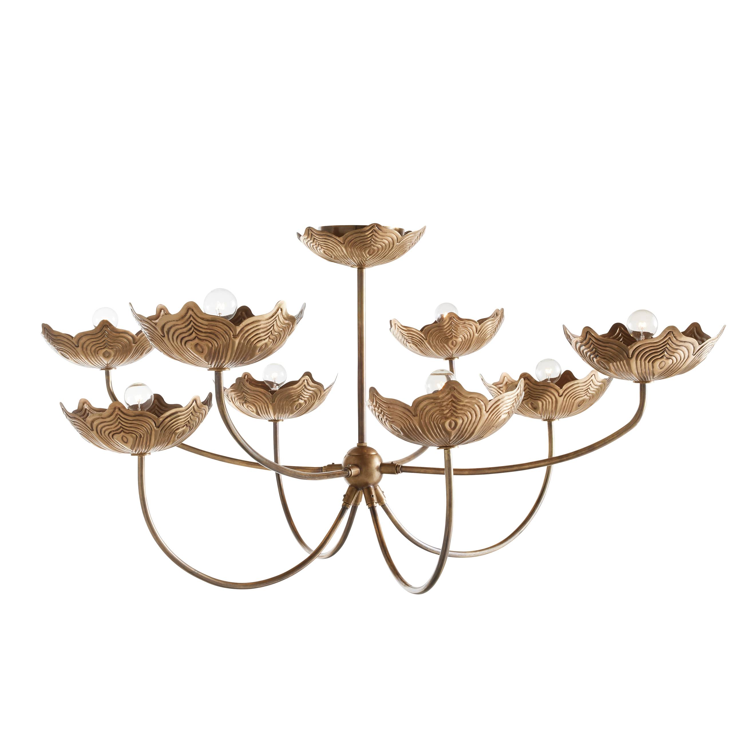 DLI06 - Encinitas Chandelier - Antique Brass, Brass