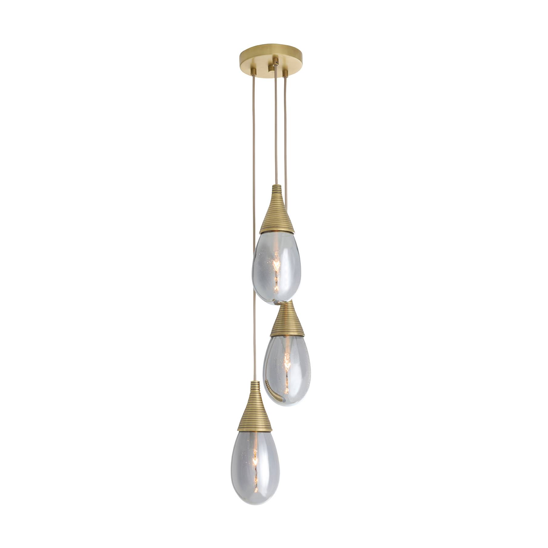 Shade Chandelier　シェードシャンデリア　ソルシエール　シーリング DPC35 - Giselle Multi-Port Chandelier - Smoke Luster, Seeded Glass