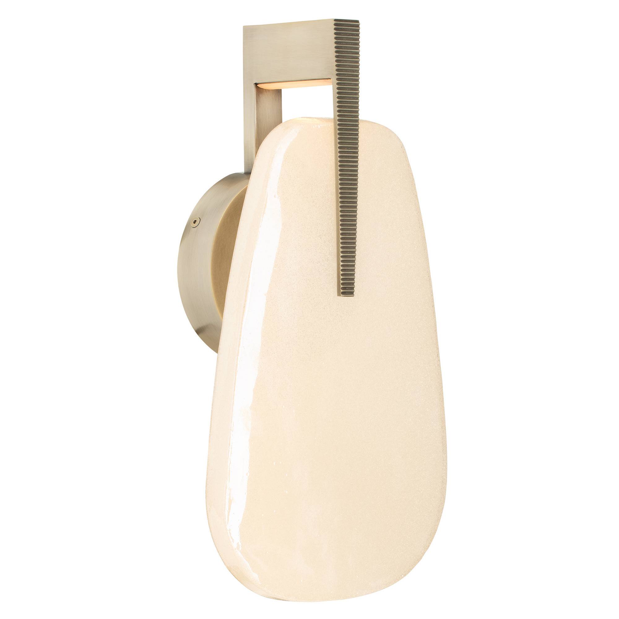 DWC103 - Zelda Wall Sconce - Champagne, Seeded Slump Glass