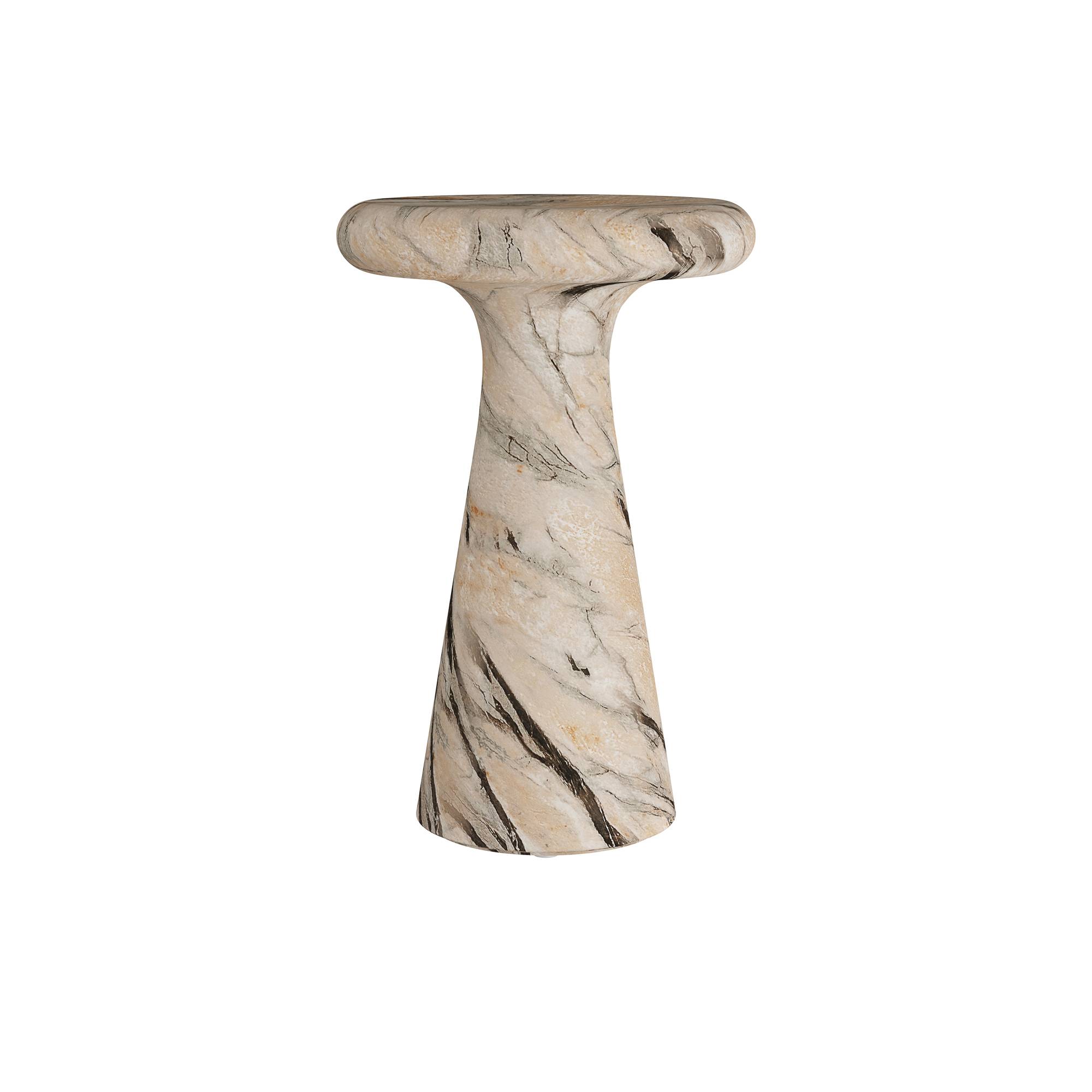 FAS05 - Zahara Accent Table - Mojave Faux Marble, Concrete Composite