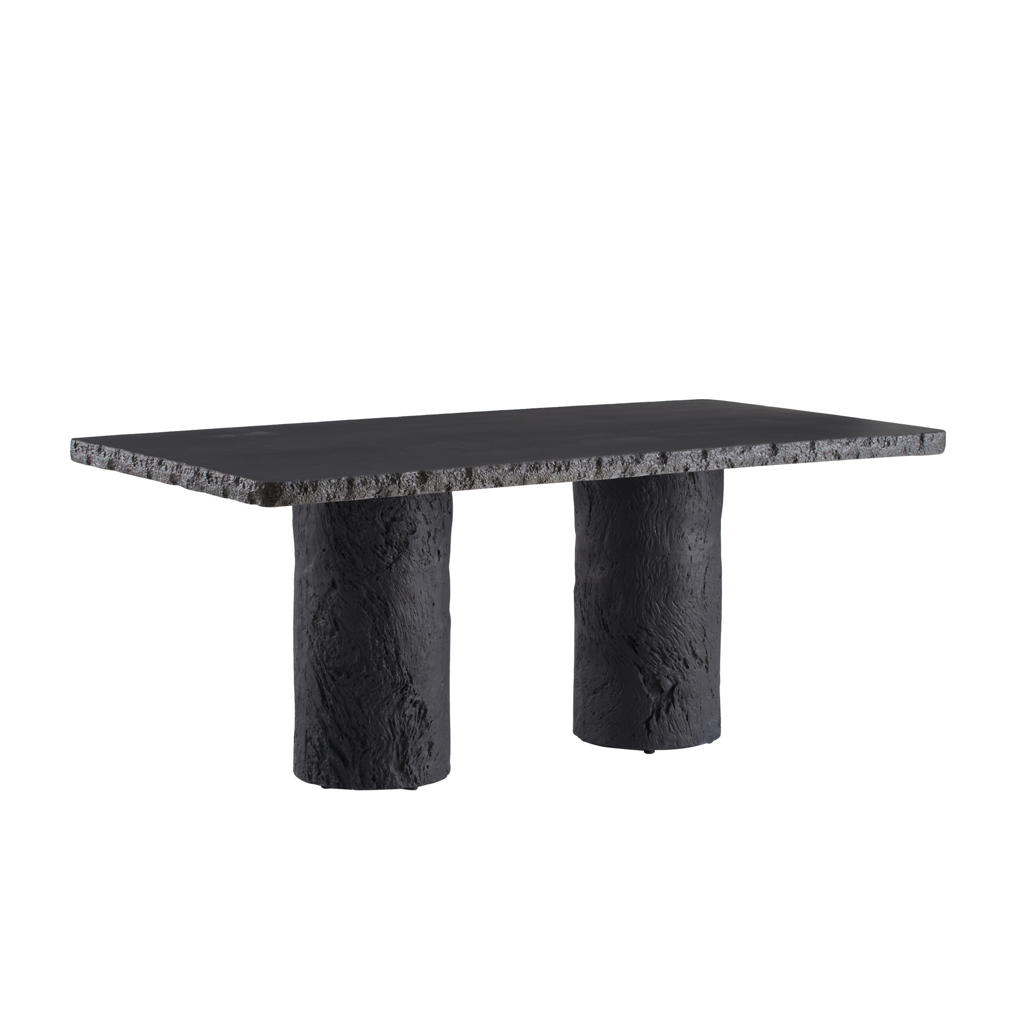 FDS15 - Gemini Outdoor Dining Table - Matte Carbon, Concrete Composite