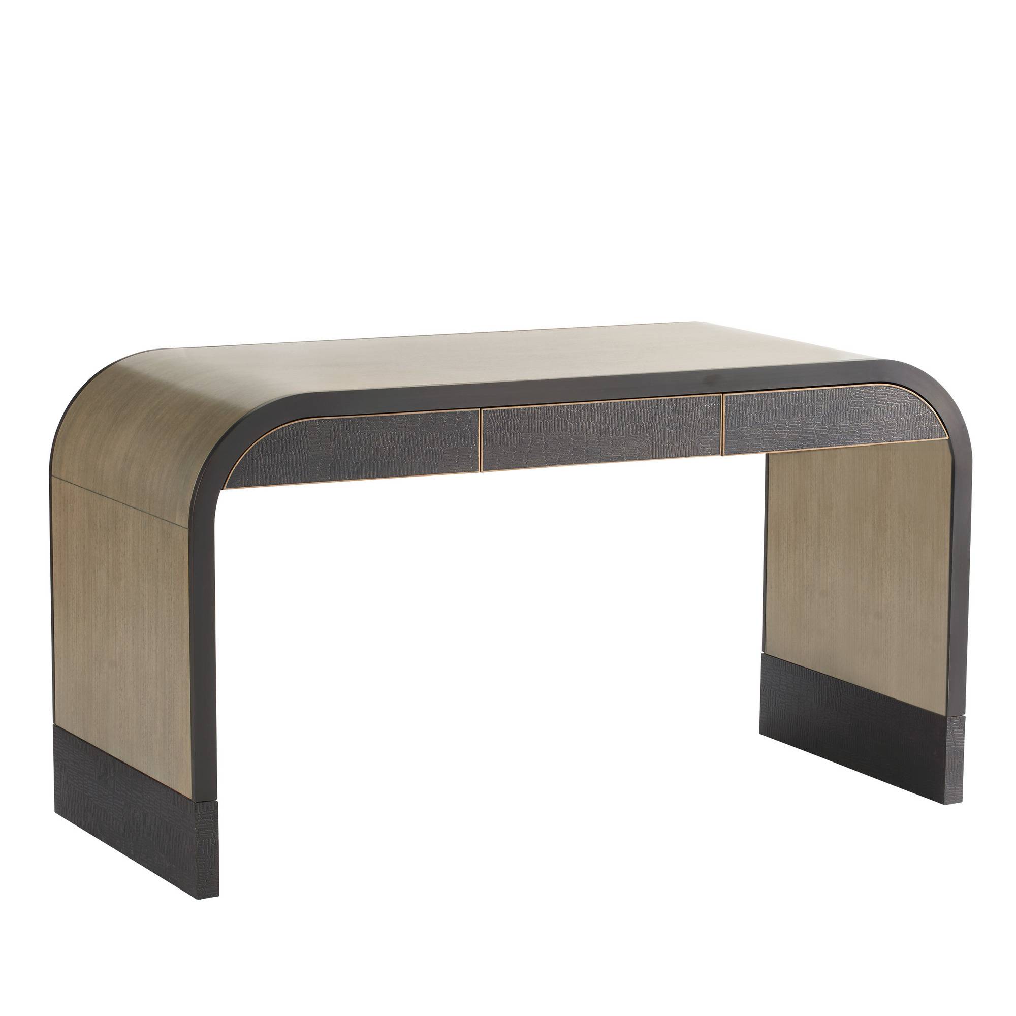 FKS06 - Gaston Desk - Chamois Gray, Eucalyptus Veneer