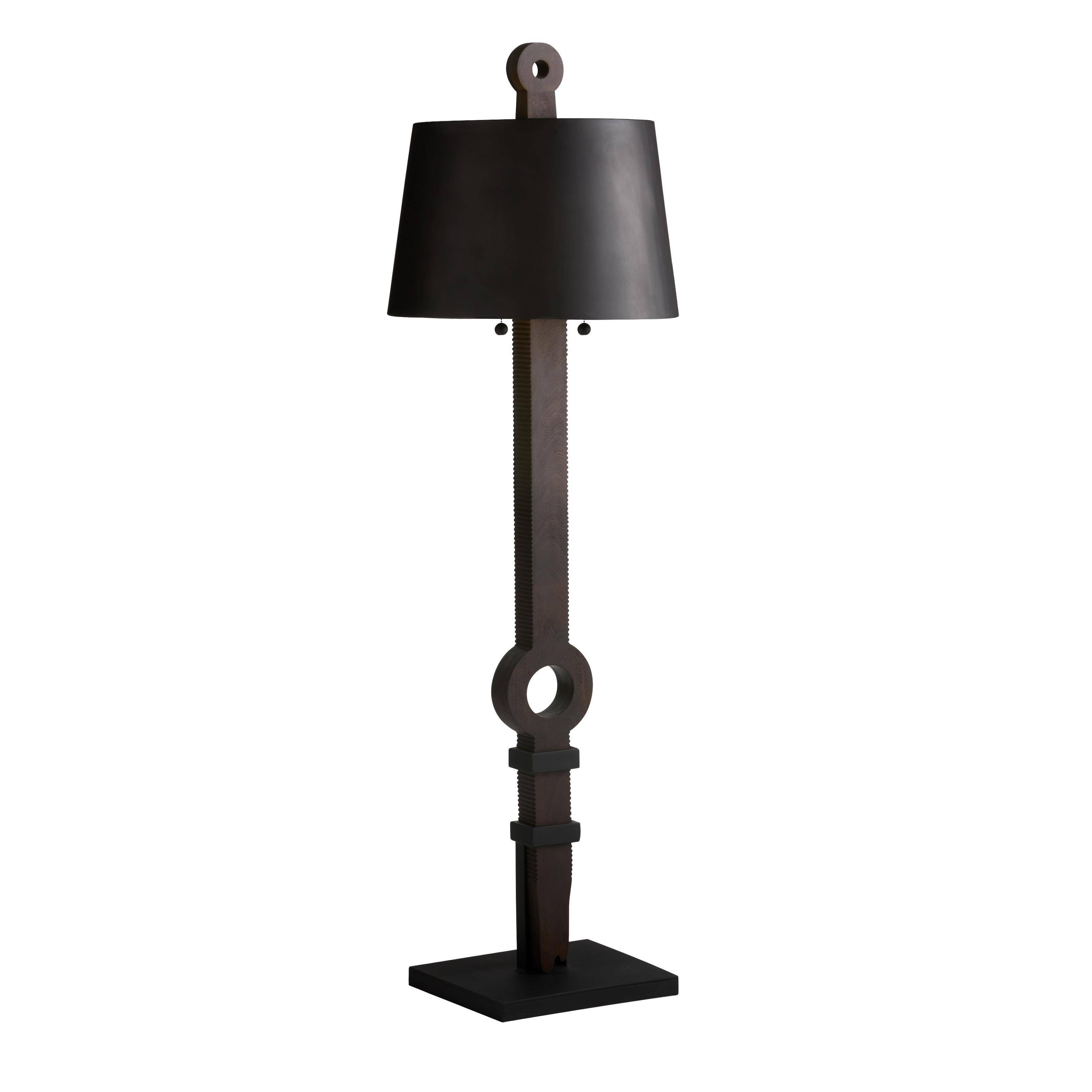 GDPFI03 - Totem Floor Lamp - Ebony, Mango Wood
