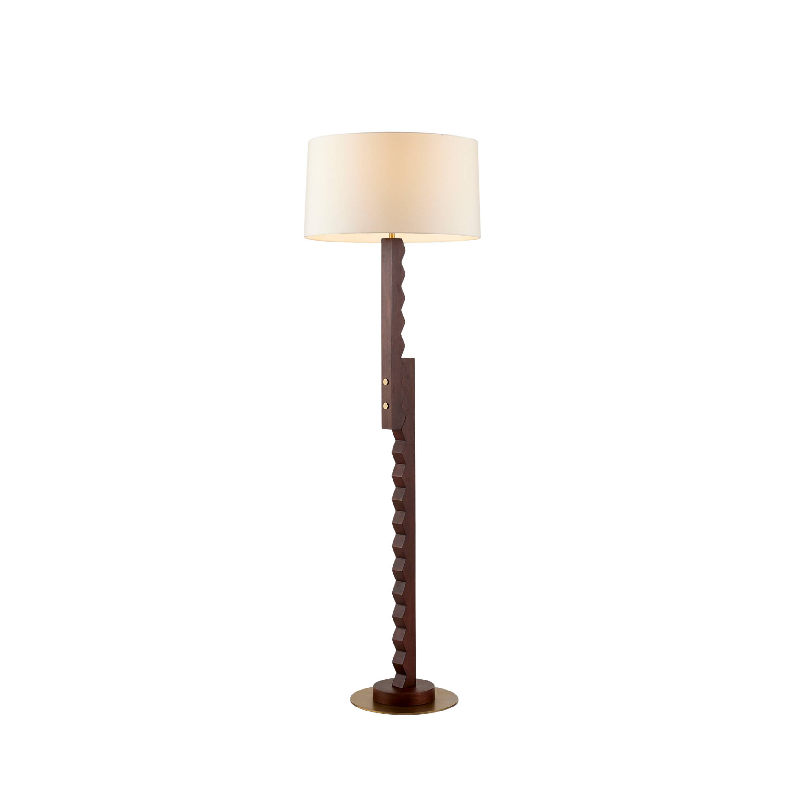 PFI12-769 - Elvis Floor Lamp - Dark Walnut, Mango Wood