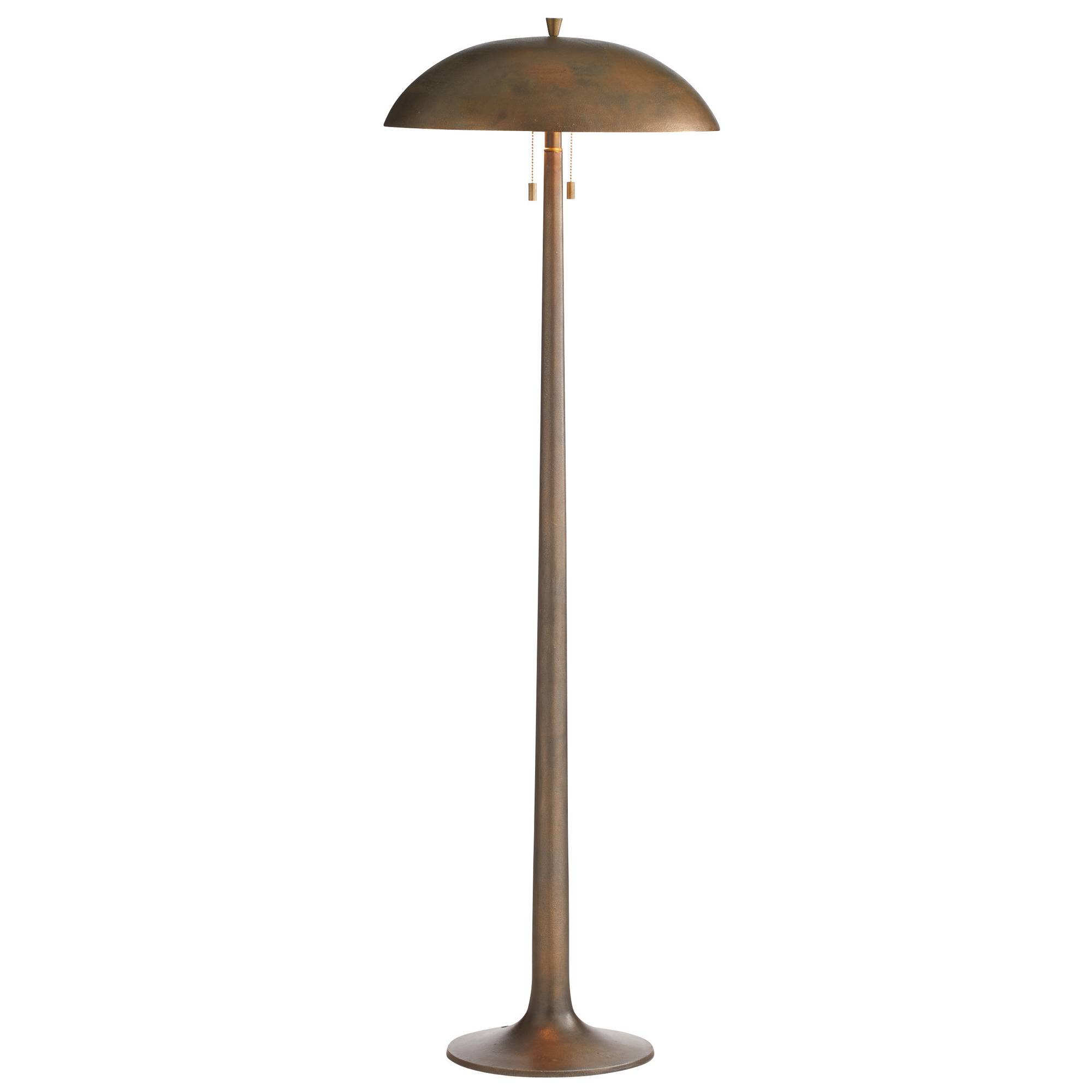 PFI14 - Fleetwood Floor Lamp - Vintage Brass, Aluminum