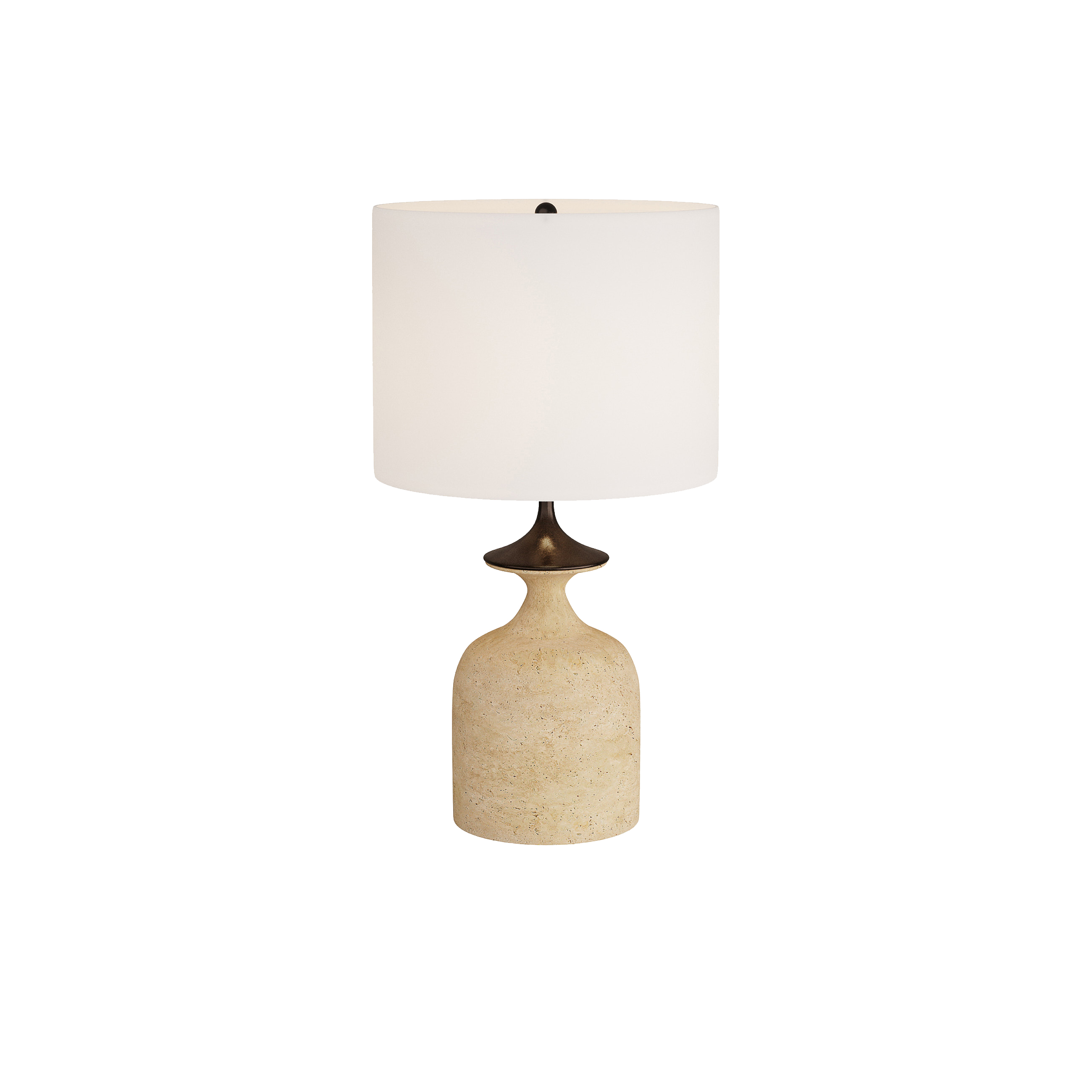 PTC15-SH027 - Bridgeport Lamp - Sand, Faux Travertine