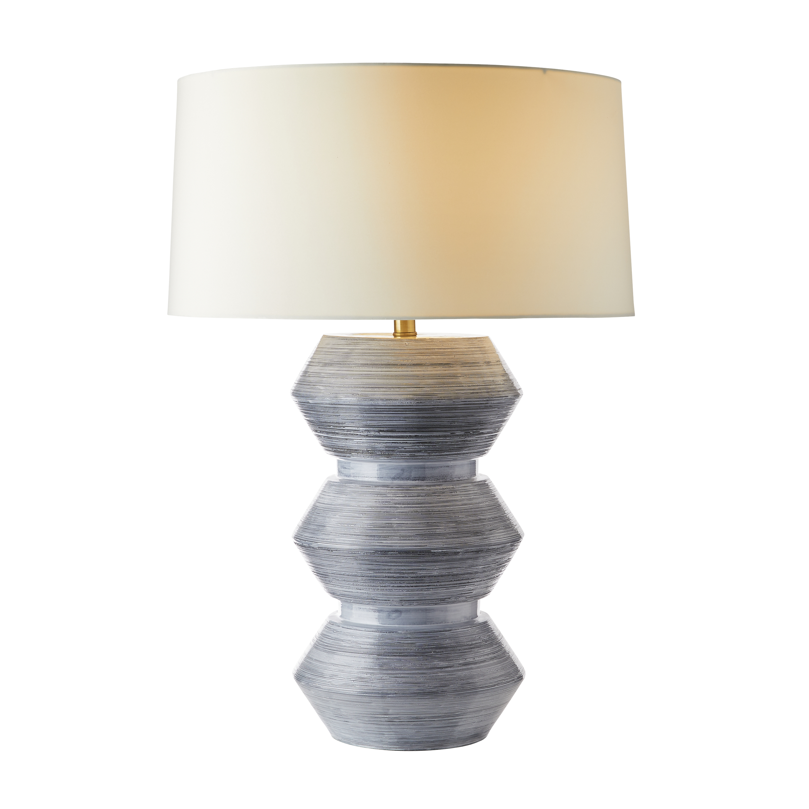 PTE10-SH047 - Drifter Lamp - Haze Blue Reactive Glaze, Ceramic