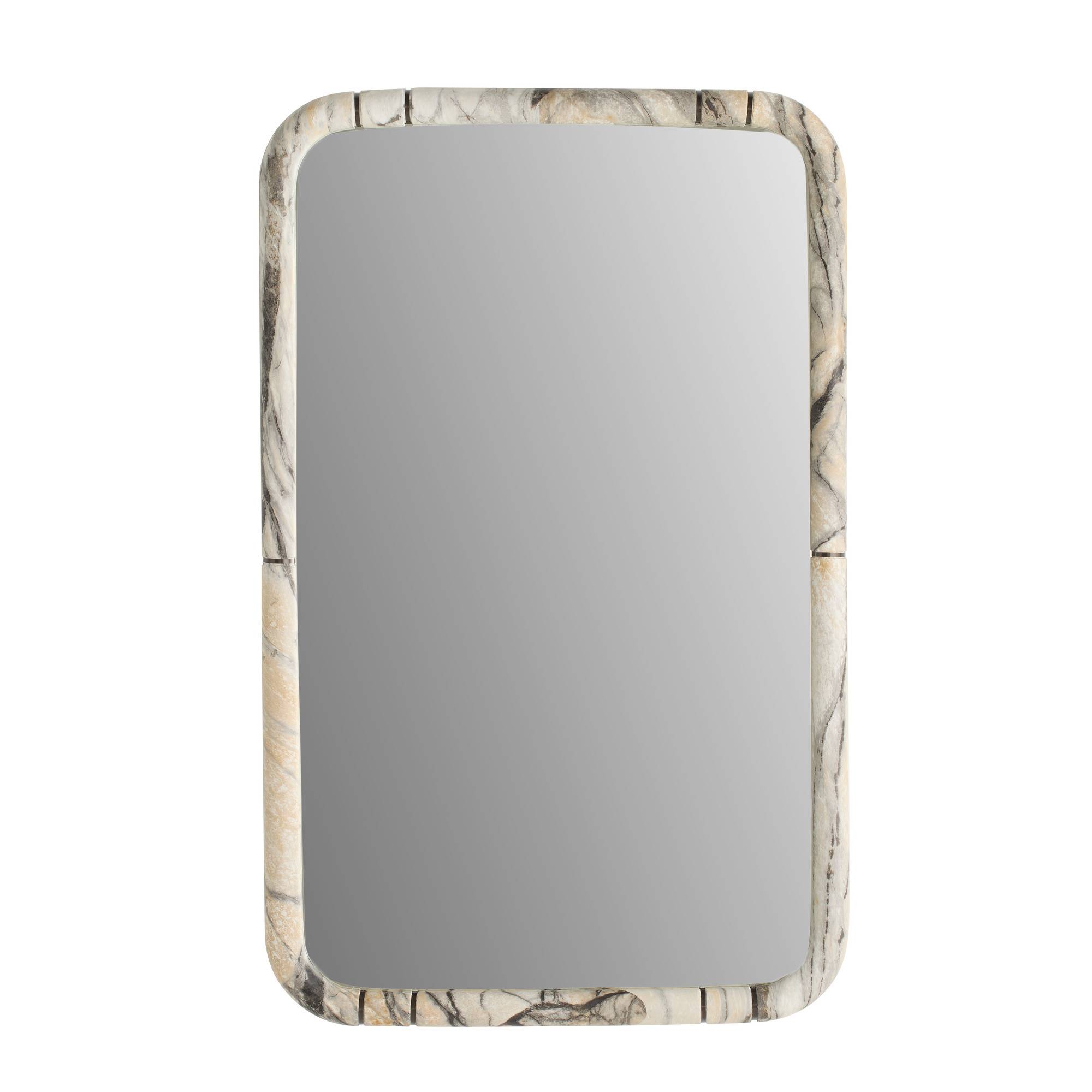 WMC07 - Trevino Mirror - Gray Flower, Resin
