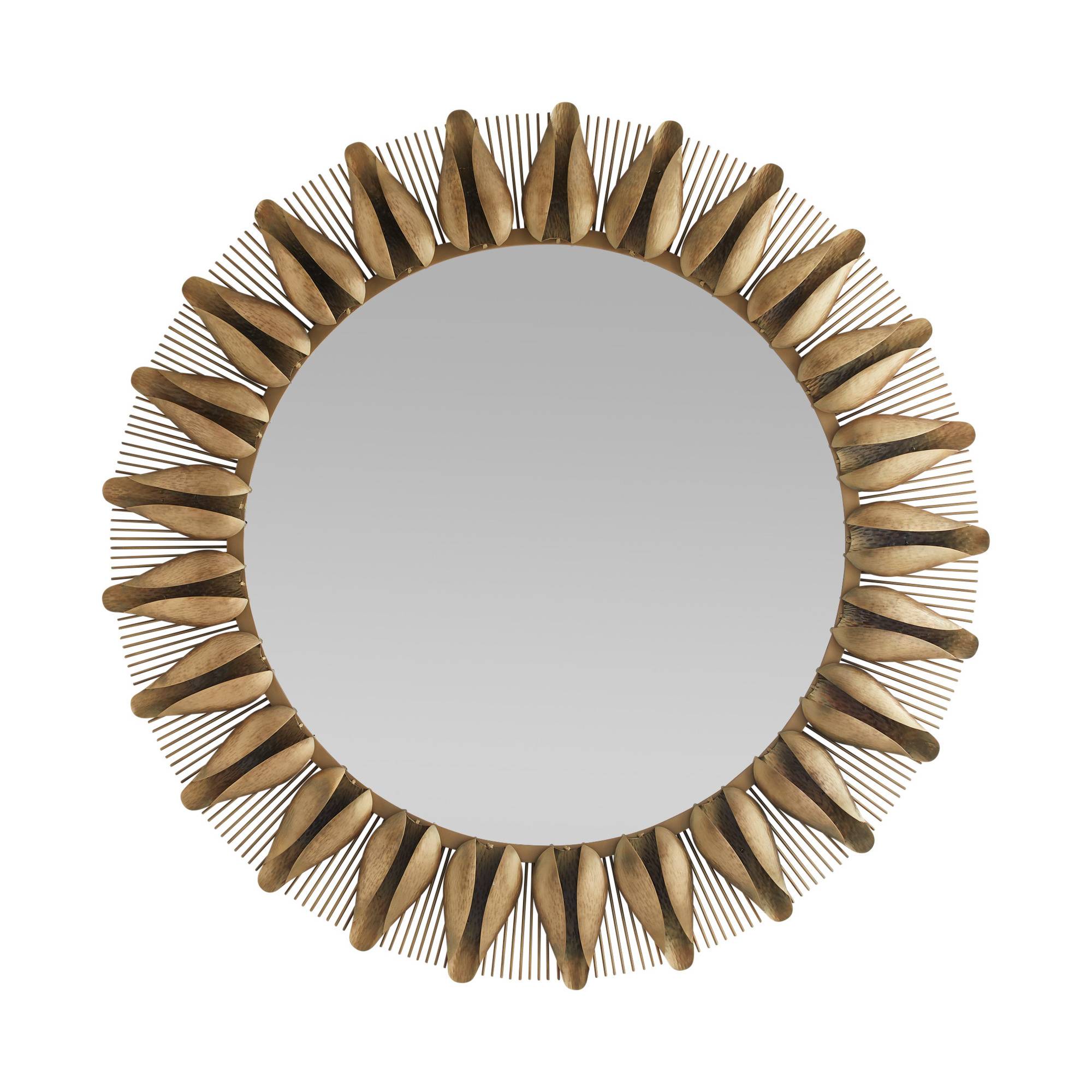 WMI70 - Goldie Mirror - Antique Brass, Iron