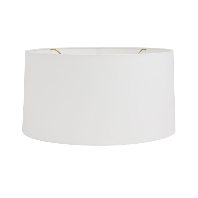 White Linen Drum Lamp Shade