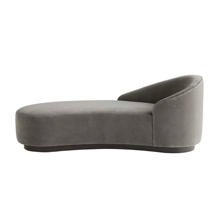 Turner Chaise Sharkskin Velvet Grey Ash, Left Arm