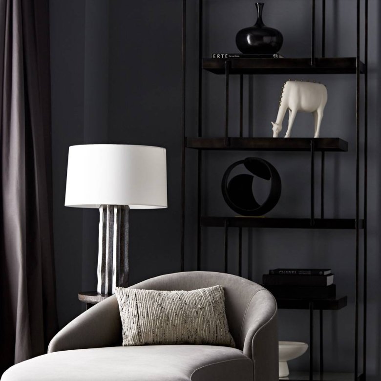 Turner Chaise Sharkskin Velvet Grey Ash, Left Arm
