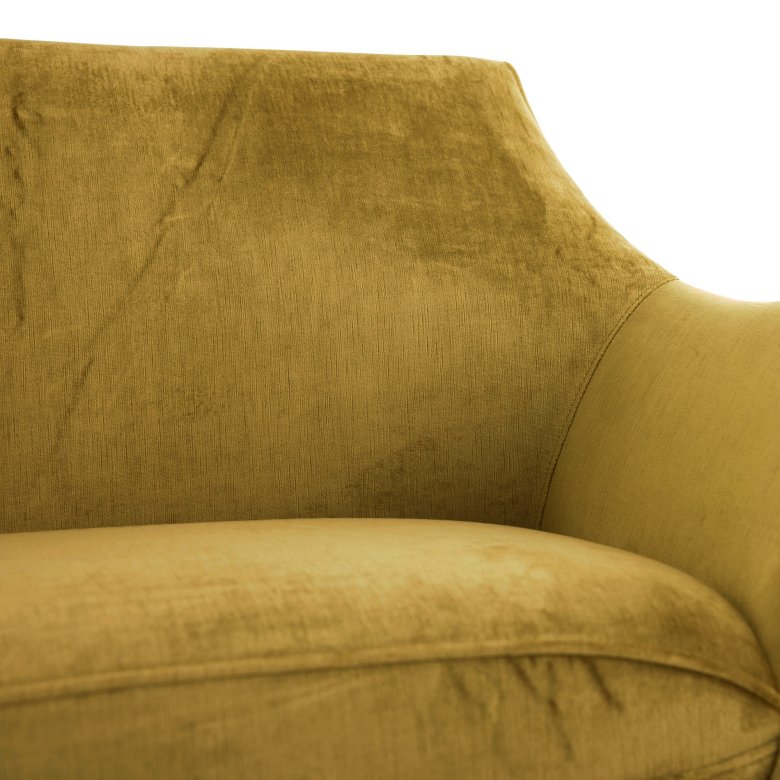 Leandro Settee Marigold Velvet Grey Ash