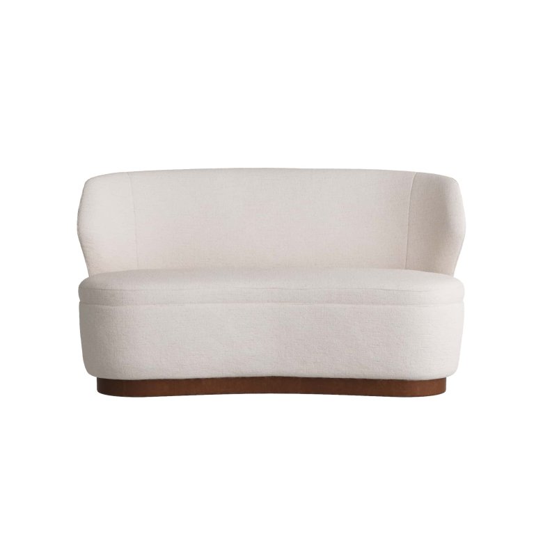 Pasadena Settee Cloud Bouclé Dark Walnut