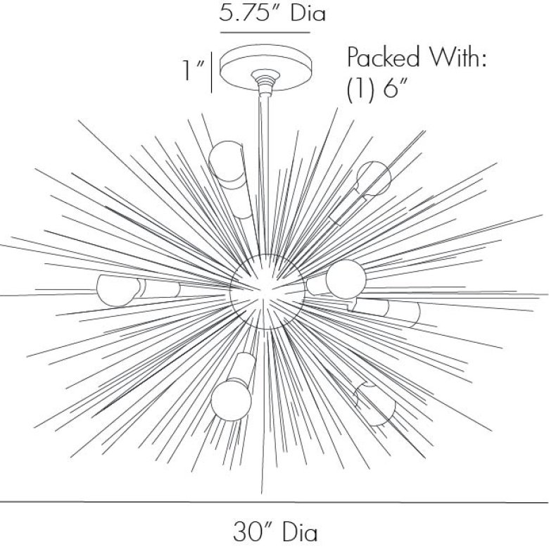 Zanadoo Fixed Chandelier