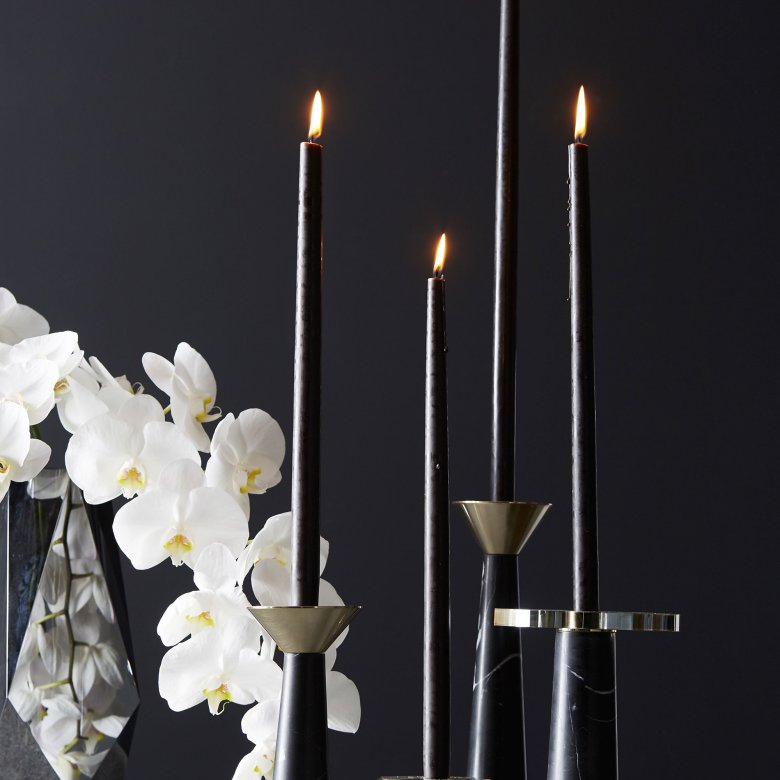 Violet Candle Holders, Set of 3