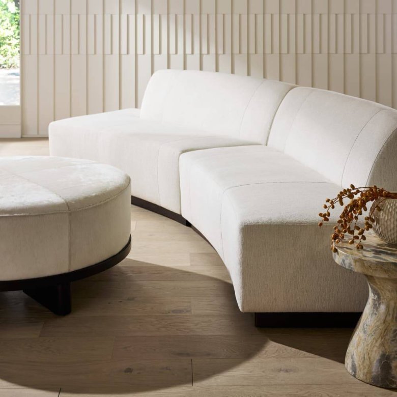 Islander Left Sofa Vanilla Performance Bouclé