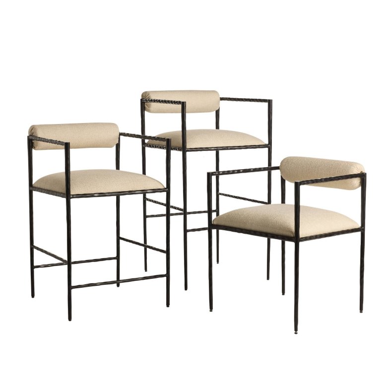 Barbana Chair Oxford White Performance Fabric