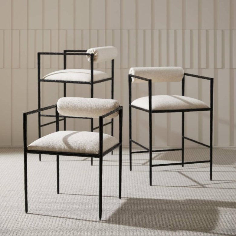 Barbana Chair Oxford White Performance Fabric