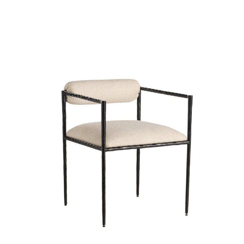 Barbana Chair Oxford White Performance Fabric
